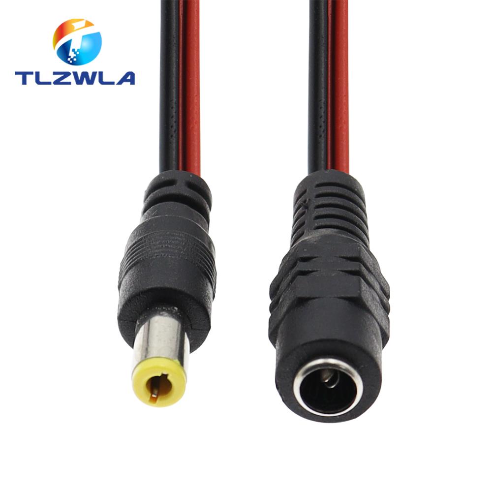 5PCS DC Power Male Female Cable 12V Plug DC Adapter Cable Plug Connector For CCTV Camera DC Plug 5.5*2.1mm 5.5x2.1 Fuse Holders1