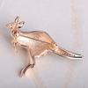 Blucome Vivid Kangaroo Shape Black Enamel Brooch For Women Boy Hat Suit Corsage Sweater Pin Clip
