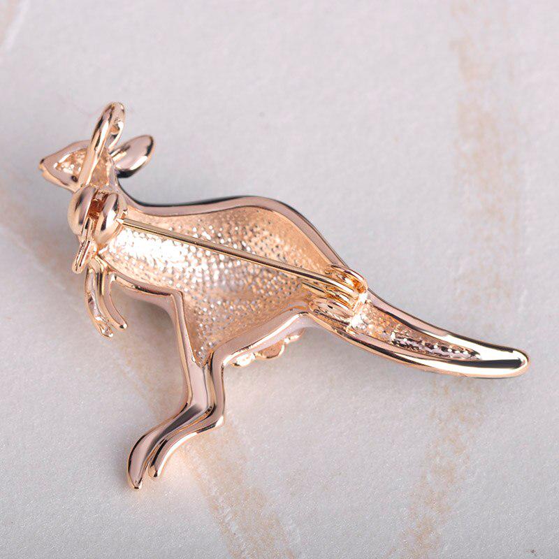 Blucome Vivid Kangaroo Shape Black Enamel Brooch For Women Boy Hat Suit Corsage Sweater Pin Clip