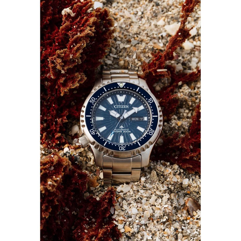Citizen Promaster Dive Automatic Watch Silver-tone Bracelet Blue Dial 5 Inches Men's