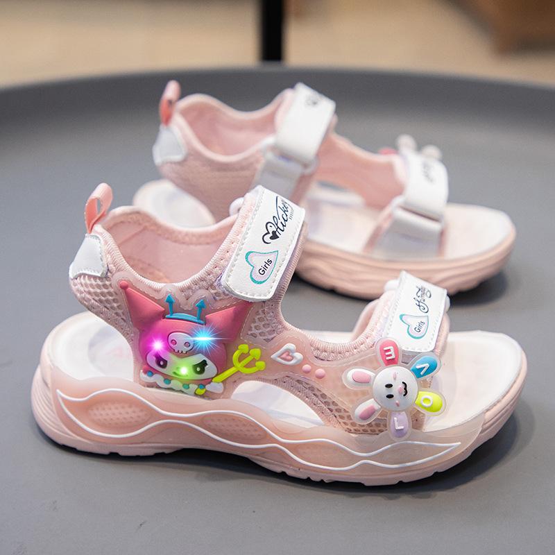 

Детские сандалии 2025 лето новая девочка милые сандалии принцессы Накатоми мягкая подошва студенческие пляжные туфли 31 yards inner length 19.5CM