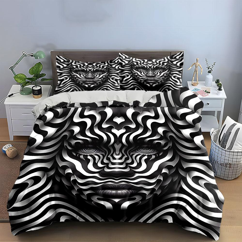 Abstract Art Home Decor Set Multiple Sizes Kid'S And Adults' Bedroom Exquisite 3Pc Bedding Set, Gift