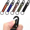 1/3pcs Paracord Keychain Outdoor Camping Hiking Braided Rope Clip Carabiner Mountaineering Outdoor Gadgets Kitted Holder