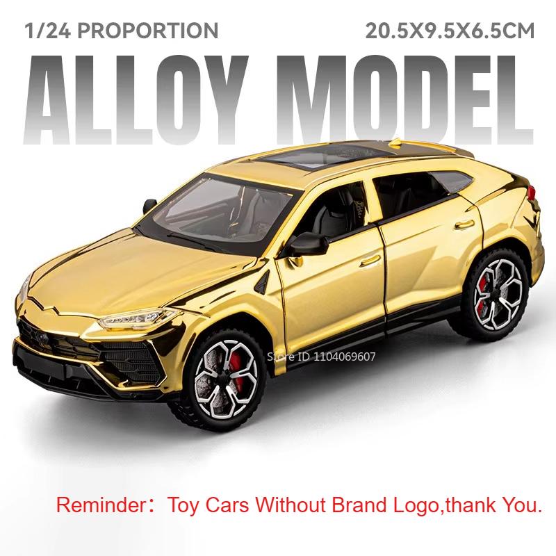1:24 Urus Roadster Legering Model Speelgoed Diecast Miniatuur Auto Deuren Geopend Terugtrek Wielen Voor Stuurwiel Voertuigen Slaapkamer Decoraties
