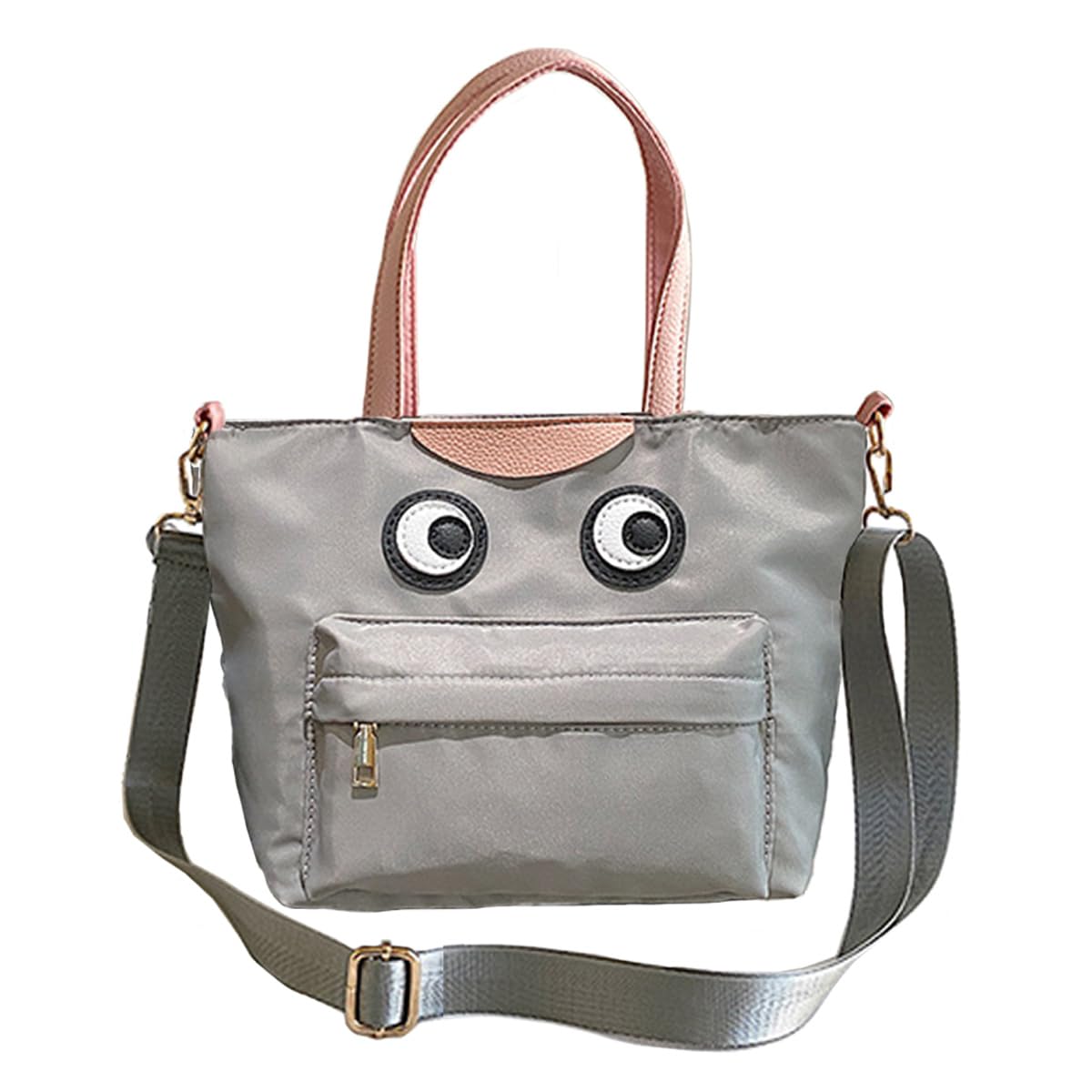 

Tote Shoulder Nylon Large School Bag [DIVA Rose] Bag, Women s Bag, 2-way Handbag, Stylish, Mini, Capacity, Lightweight, Bag, Eye-catching (Gray) сірий колір