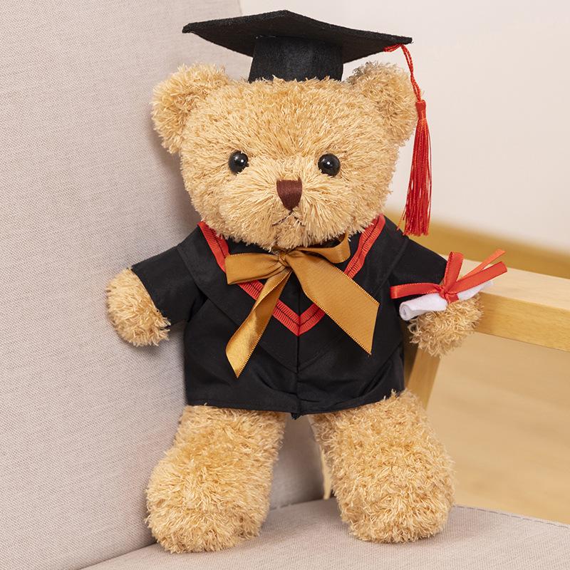 Graduation Season Wear Doctor Hat, Dr. Bear Doll, Dr. Bear Plush Teddy Bear Graduation Bear Doll Gift