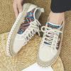New Men's Fashion Prints Summer Canvas Shoes Fisherman Linen Cloth Loafers Comfortable Espadrilles Men Casual Shoes Ethnic Style