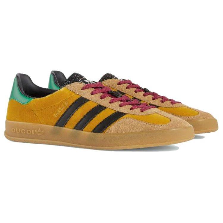 Adidas Gazelle Yellow Velvet Green Men Sneakers Brown Beige Black 707848-FAAQY-7141