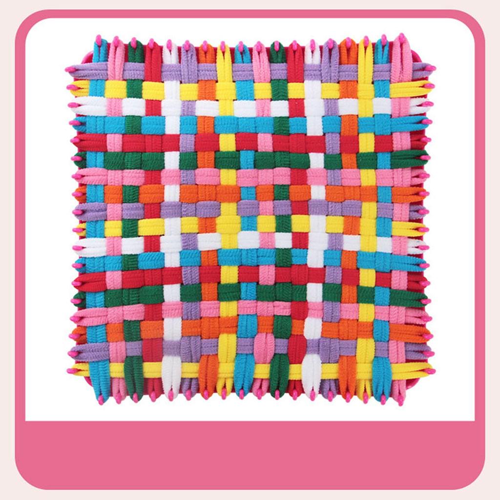 Weaving Loom Kit Toys Potholder Loops Making Kits Gifts Multicolored Knitting Portable DIY Sewing Craft for Beginners Kids