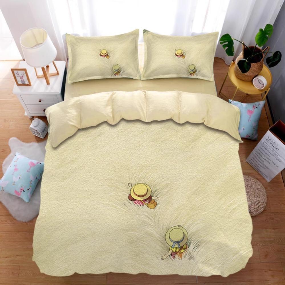 Comic Hayao Miyazaki, Mikrofaser Bettwäschesets, Kinderbettwäsche mit Reißverschluss Raumdeko Bettbezug für Jugendliche Erwachsene 3-teilig