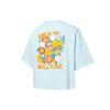 Puma X The Beast Printed Sports Crew Neck T-Shirt Women Tops Blue 533988-50