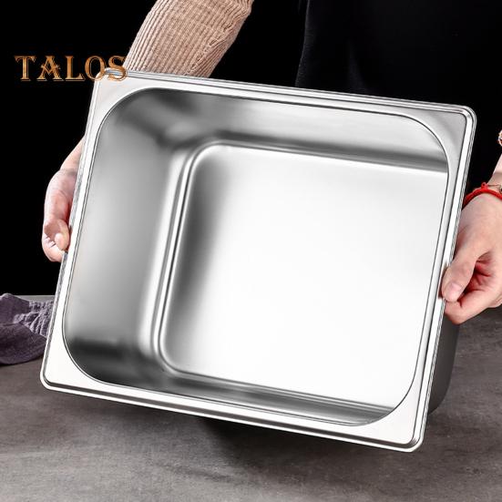 Chafing Dish aus Edelstahl, Speisenwärmer, großes Fassungsvermögen 6,7 l, Warmhaltebehälter mit Deckel für Buffet-Catering, rechteckiger Chafing Dish