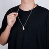 Sweater Chain Choker Necklace Long Chain Punk Dinosaur Pendant Clavicle Chain Choker Necklace for Rapper Unisex Jewelry