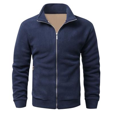 Manteau à capuche zippé sport décontracté pour homme, cardigan homme couleur unie