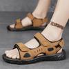 Sandals Men's Summer New Casual Large Size Middle-aged Velcro Non-slip Beach Sandals