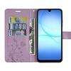 Coque de Protection - BOOLING - pour Samsung Galaxy A17 4G/5G - Synthécuir Motif Plante Papillon Violet