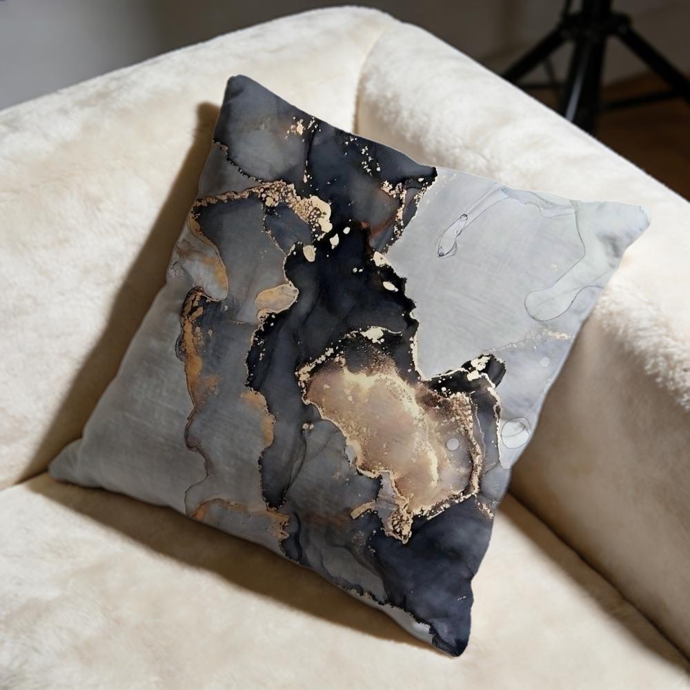 Minimalist Marble Patterned Cushion Cover Soft Decorative Pillow Case Suitable for Bedroom Sofa Car Travel Use