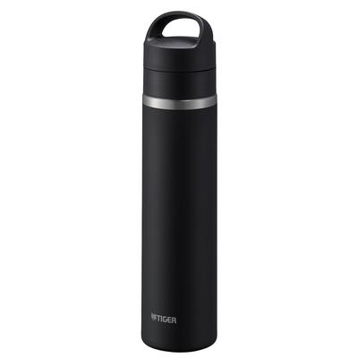 Tiger Thermos Water Bottle 600ml Vacuum Insulated Carbonated Bottle with Handle Holder Portable Compact MKB-T060KK Black