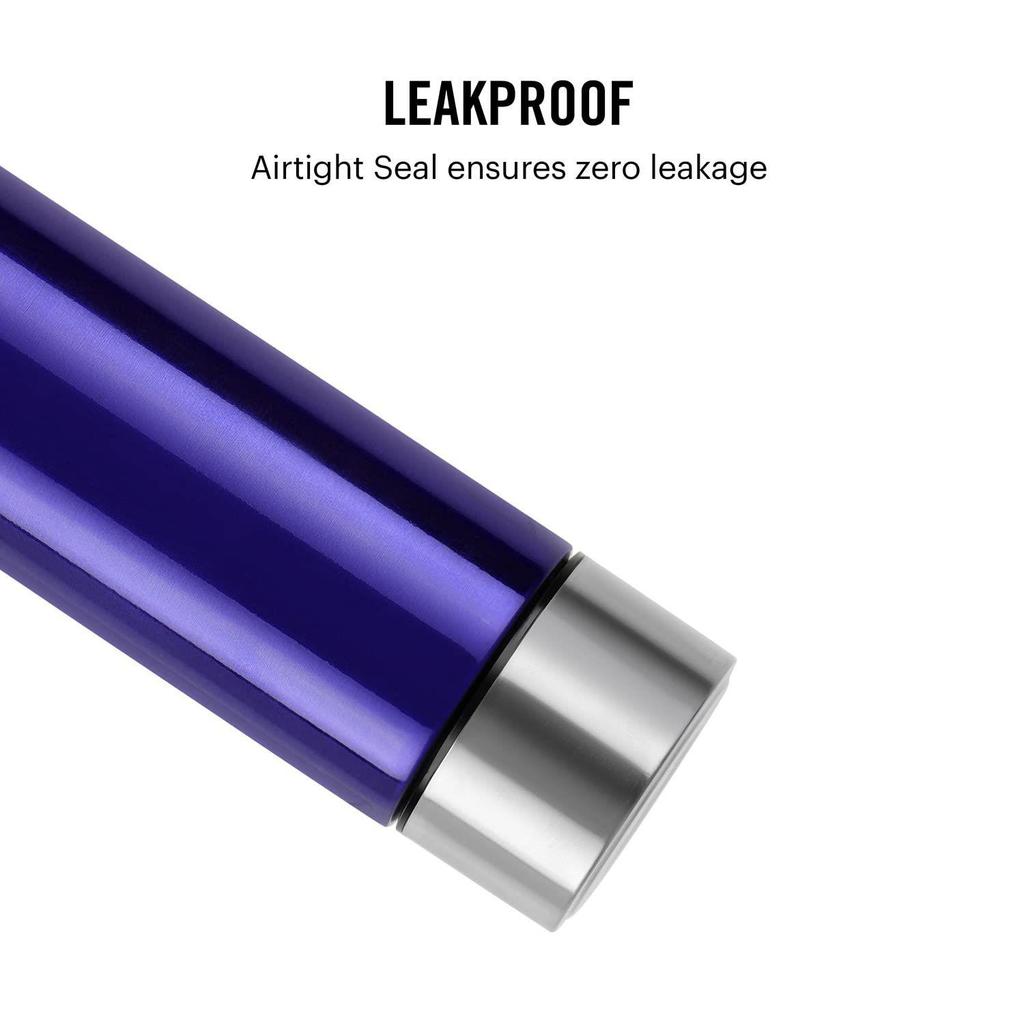 Stainless Steel Water Bottle 1000ml, Blue | ISI Certified | Single Wall |Leakproof, Rust-Proof | Food Grade, Easy To Carry | Ideal for Fridge