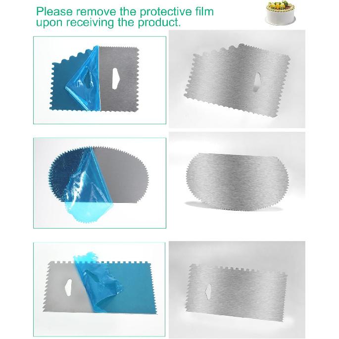 New 6pcs Cake Scraper 430 stainless Decorating Comb and Icing Smoother
