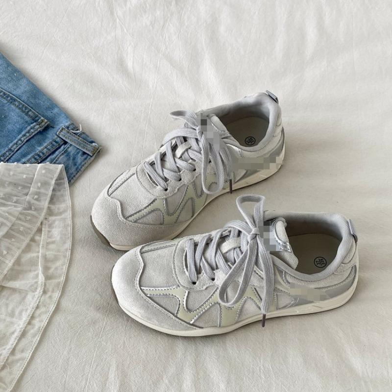 Retro Sneakers Women's Autumn New Leather Board Shoes Casual Trend