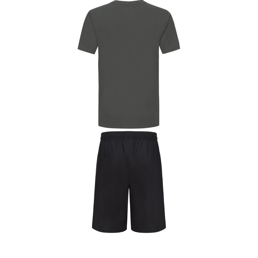 Adidas Taekwondo Round Neck Pullover Simple Short Sleeve T-Shirt Fashion Lace-Up Shorts Casual Sports Suit ADICLTS24TK-GFC+S21ATMSH3T-BW