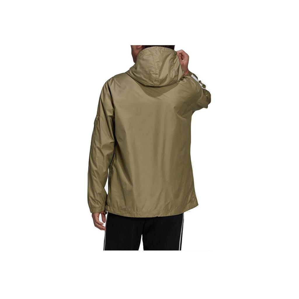 Adidas Originals Trefoil Three-Stripe Hooded Jacket Men Outerwear Military-Green H06684