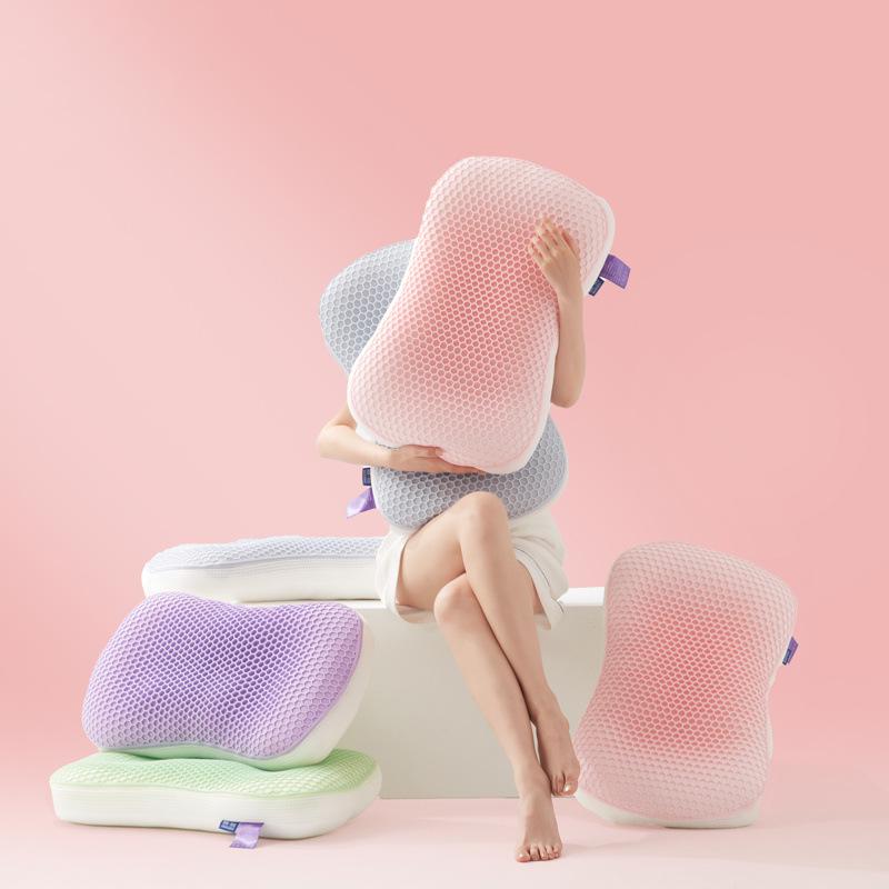 Class A TPE Rubber Neck Support Cooling Pillow - High Loft, Breathable, Gel Core, Anti-Collapse for Hotel or Summer Use