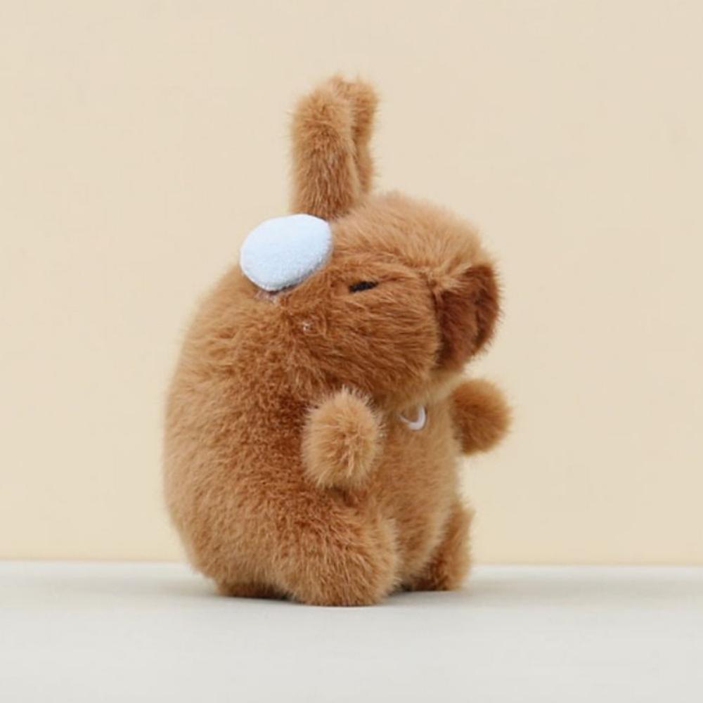 Movable Bunny Ears Capybara Plush Pendant Pull Rope Capybara Plushie Doll  Bag Hanging