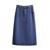 Female Loose Medium-length Temperament Denim Skirt Spring and Fall Oversized Half-body Skirt