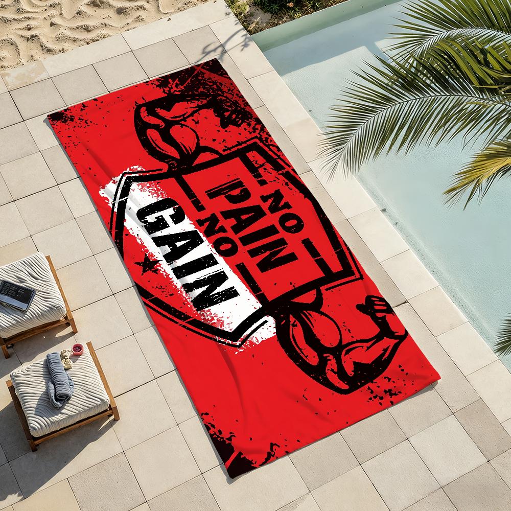 No Pain No Gain Towel Shower Sauna Travel Spa Quick Dry Gym Accessories Soft Large Beach Towels