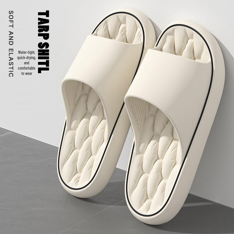 High-End Men's Non-Slip Odorless Indoor Slippers: Stylish Bathroom, Bathing, and Home Sandals for Summer.