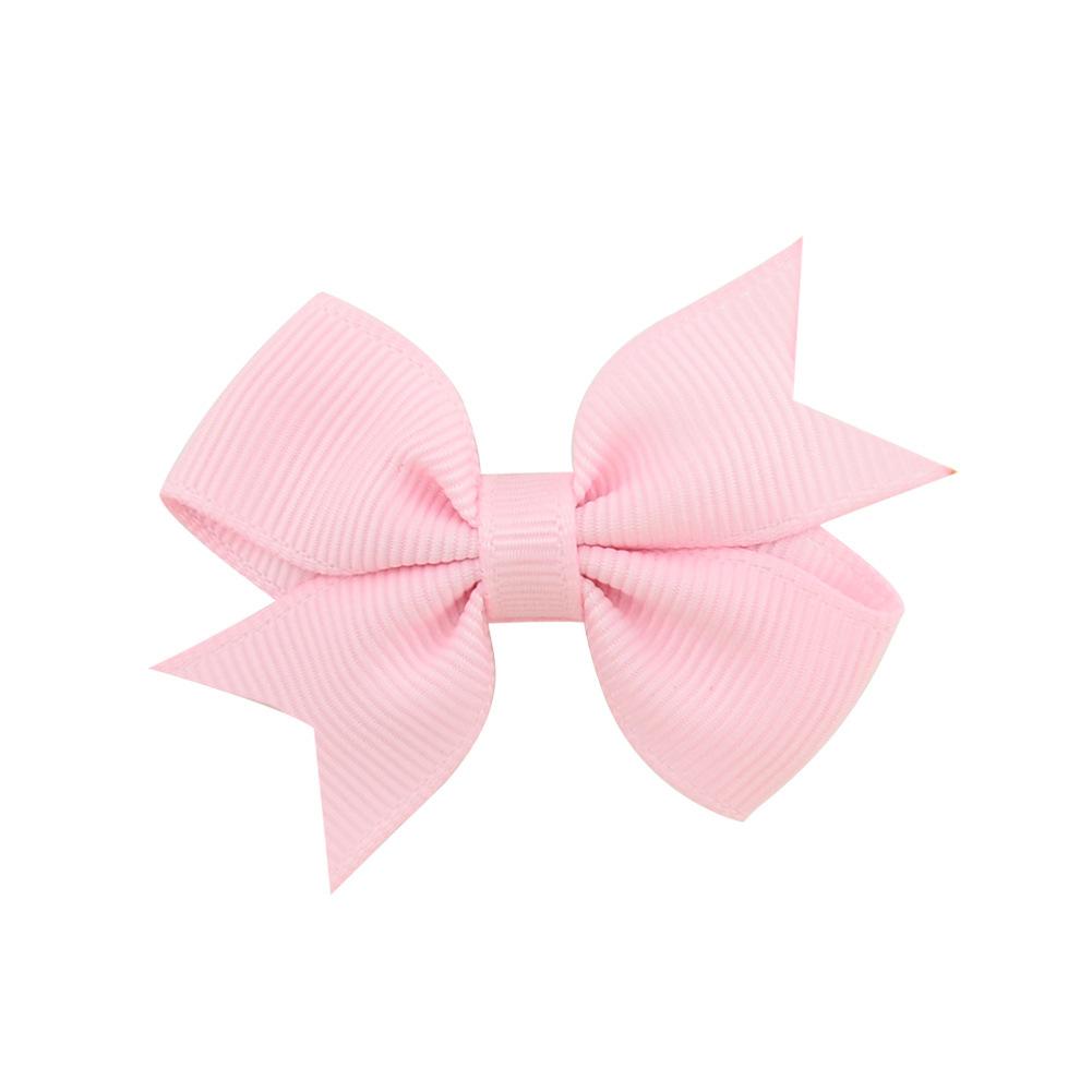 1PC nowy śliczny solidna wstążka Bowknot spinki do włosów dla dziewczynek ręcznie robione kokardki szpilka Barrettes nakrycia głowy akcesoria do włosów dla dzieci