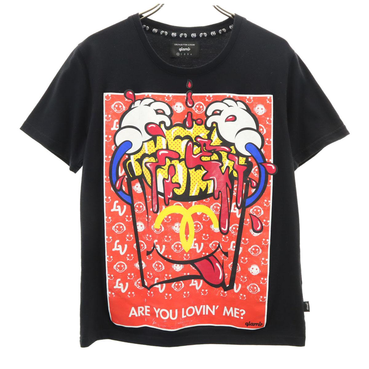 

glamb Футболка с коротким рукавом черная Мужская Б/У