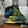 1pc Christmas Cat Blanket, Lightweight Flannel Throw Blanket for Sofa, Bed, Travel, Camping, Living Room, Office, Couch, Chair, and Bed