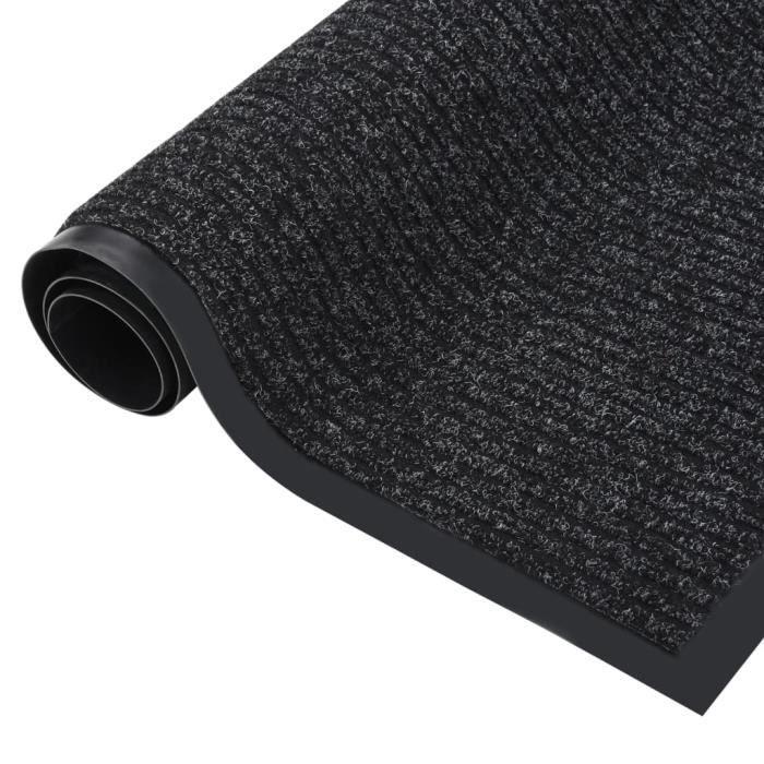 VidaXL Paillasson rayé Anthracite 80x120 cm