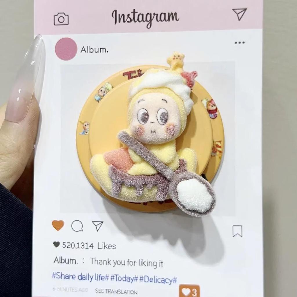 3D Silicone Cartoon Crying Star Mobile Phone Stand & Retractable Airbag Holder