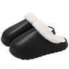 Flanged cotton slippers winter bag head couple home indoor soft bottom non-slip velvet warm waterproof slippers