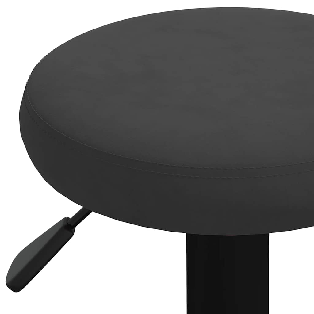 Vidaxl Stołki Barowe, 2 Szt., Czarne, Obite Aksamitem