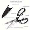 Kitchen Shears for Cutting Chicken, Duck, Fish -Stainless Steel Food-Safe Multipurpose Scissors with Sharp Blades & Ergonomic Handles for Cooking