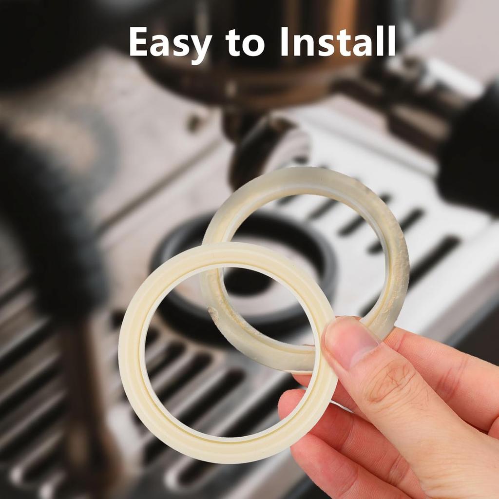 2pcs 54mm Silicone Steam Rings, Silicone Grouphead Gasket Replacement Part for Breville Espresso Machine 878/870/860/880/810/840/450/500 and Sage