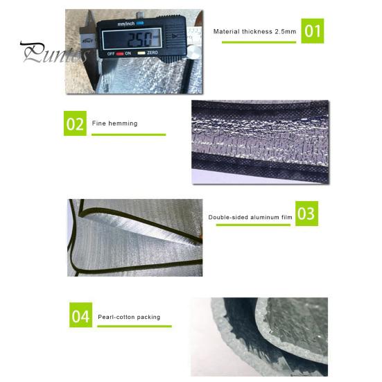 Aluminiumfolie Skummatta Isolerande campingmatta Värmereflekterande Värme Fuktsäker Vattentät Utomhus picknickmatta EPE Interiör Vikbar handbagage