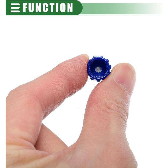 Motoforti Universal Tire Valve Stem Caps Valve Stem Covers for Car SUV Trucks Motorcycles,17mm, Aluminum Alloy, Blue, 4pcs