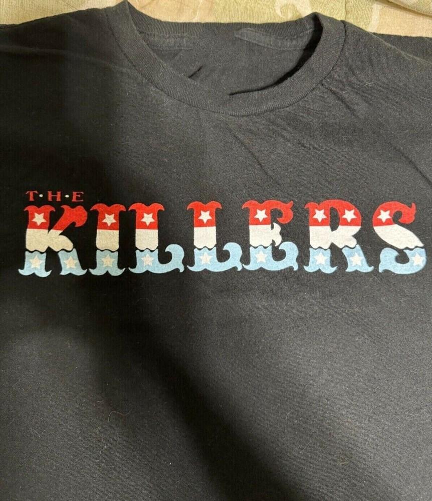 

The Killers Star Spangled S234XL Short Sleeve Cotton Shirt Black Unisex T-Shirt XXXL