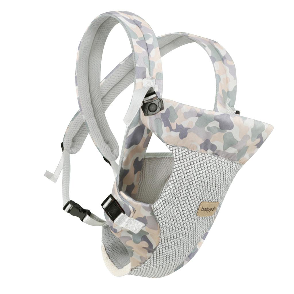 Babytrage, atmungsaktiv, vorne und hinten, Kopfstütze, verstellbar, tragbar, Wickeltuch für Neugeborene