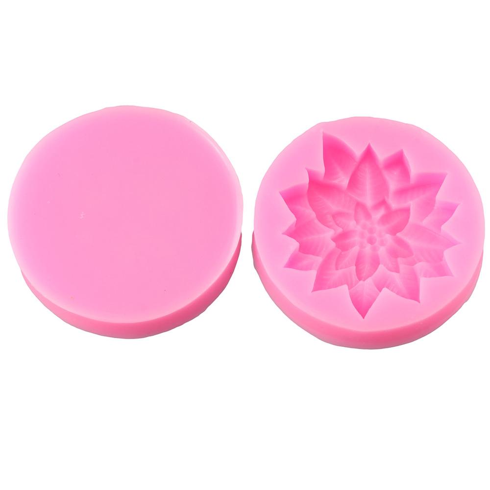 2Pcs Pink Holly Leaf SiliconeMould Silicone Fondant Resin Mould Graduation Silicone Mould   Soap