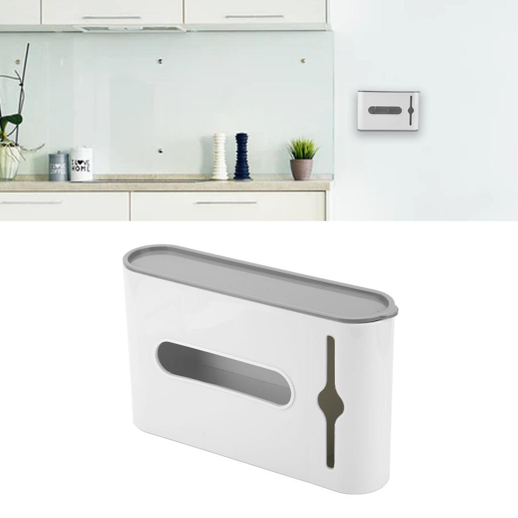 Grocery Bag Dispenser Visible Window Design Large Capacity Dustproof Lid Plastic Bag for Kitchen Bedroom