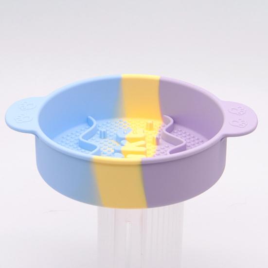 Tigela Alimentadora Lenta para Cães Prato de Comida Lenta para Cães Tigela de Silicone para Comida de Pet Previne Engasgos para Cães e Gatos que Comem Rápido