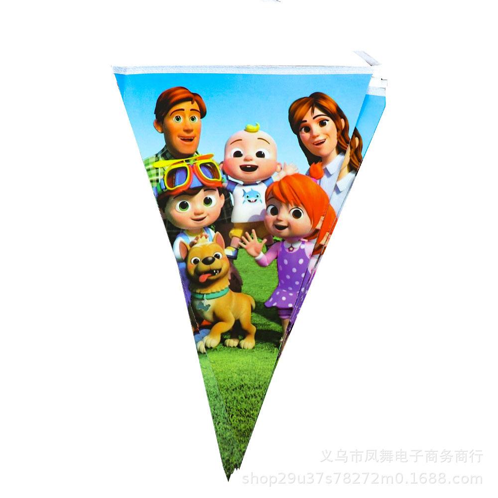 Coco Watermelon Baby Birthday Party Supplies Decorative Disposable Tableware Set Invitation Card Pennant Background Cloth