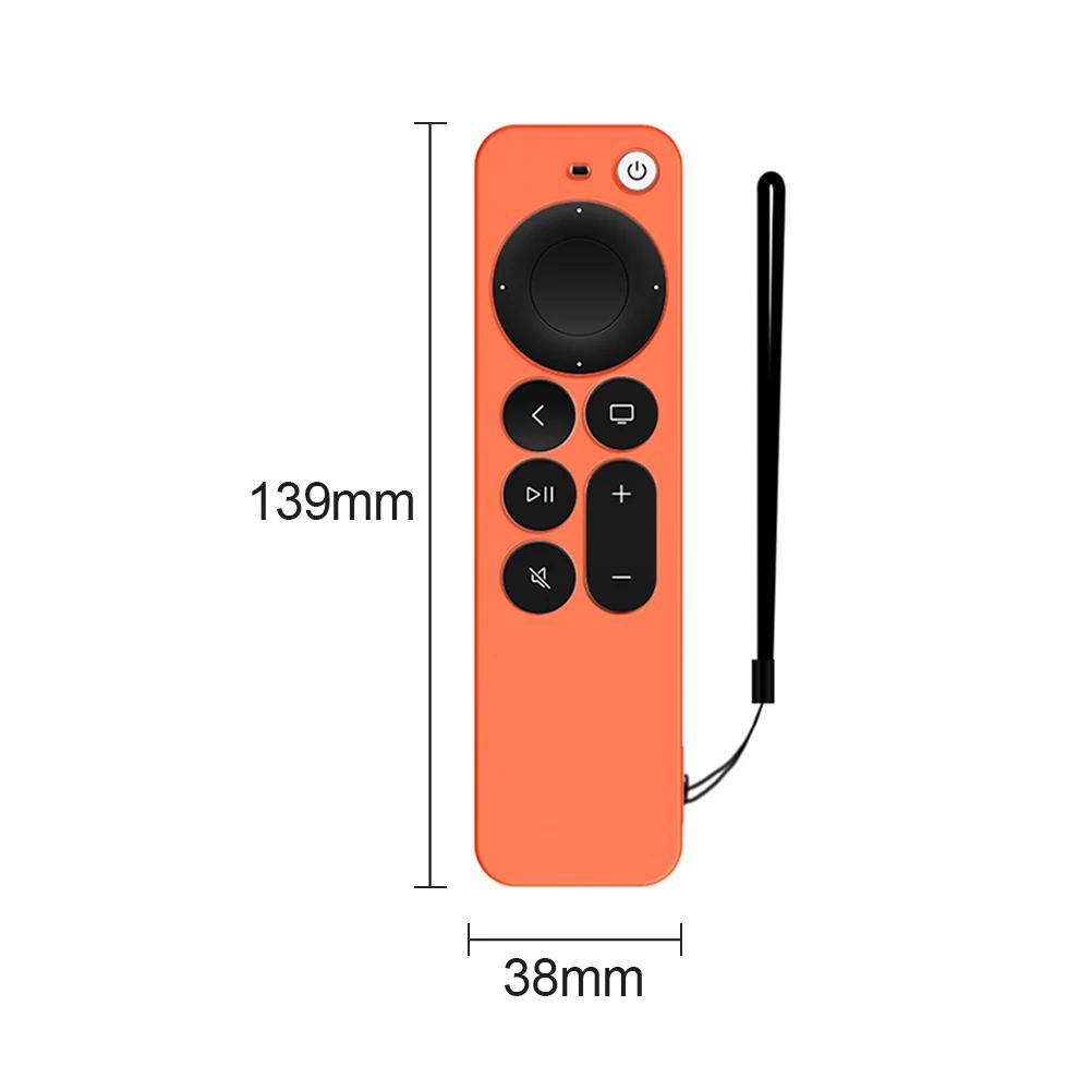Protective Case Remote Control Shockproof Protection for Apple TV 4K Portable Silicone Remote Control Cover Anti-Fall